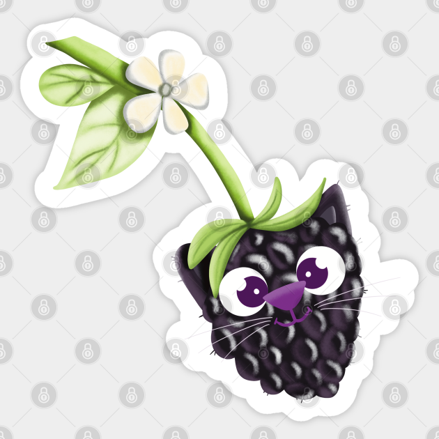 Meow Berries - Cat - Sticker