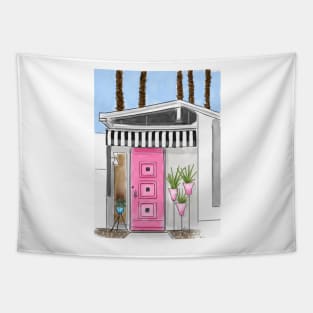 Palm Springs Pink Door Tapestry