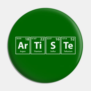 Artiste (Ar-Ti-S-Te) Periodic Elements Spelling Pin