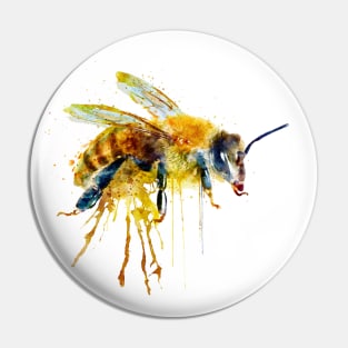 Watercolor Bee Pin