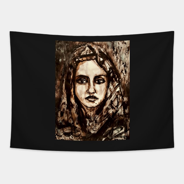 Nadine la peintre Tapestry by amoxes