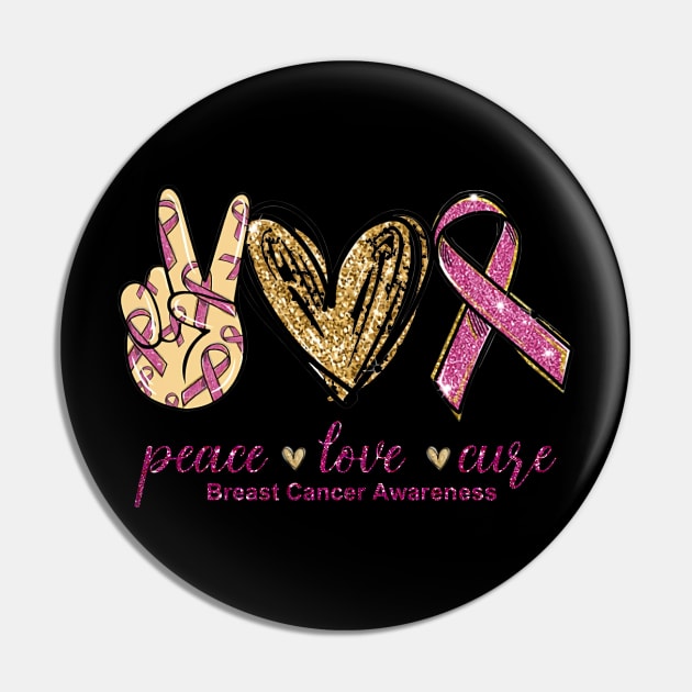 Breast Cancer Awareness Sign Language Peace Love Cure Pin by Phylis Lynn Spencer