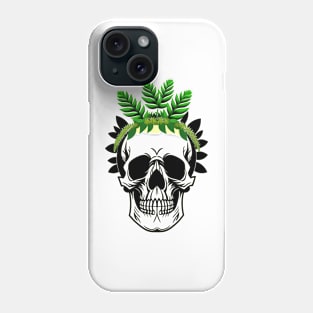 skull with plant Phone Case