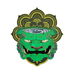 a chinese lion mandala T-Shirt