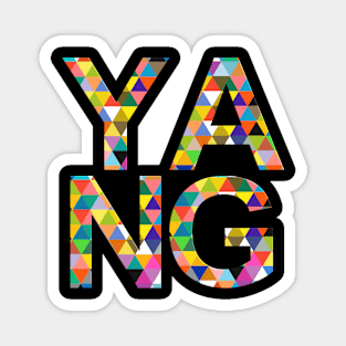 Yang, name, typography Magnet