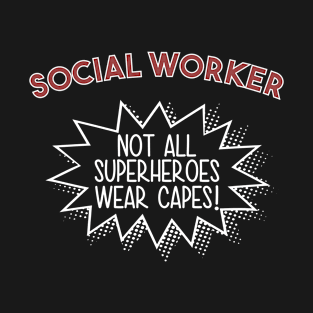 Social Worker Superhero Cape T-Shirt