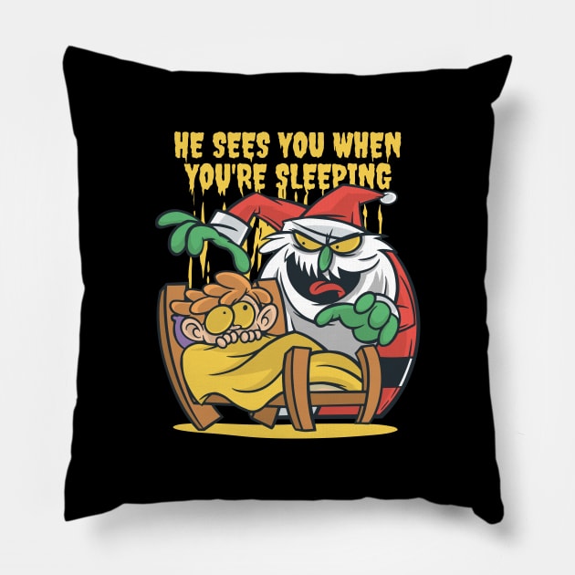 Creepy Santa Pillow by Safdesignx