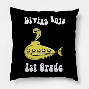 Divin Into 1st Grade Pillow