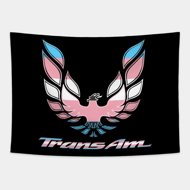 Trans Am Transgender Flag Transgender Pride Flag Tapestry by MiamiTees305