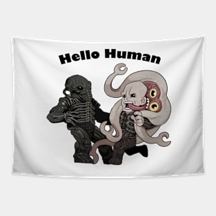 Hello Human01 Tapestry