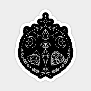 Circle of the Witch - White Outline Magnet