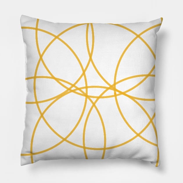 abstrast modern yellow circle Pillow by MosanShirts