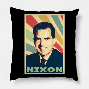 Richard Nixon Vintage Colors Pillow