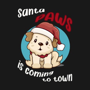 Santa PAWS, happy holidays gift T-Shirt