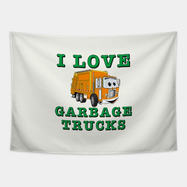 Garbage Truck Tapestry by Happy Art Designs