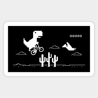 Offline - Unable to connect to the internet - Dino Game Sticker Sticker  for Sale by FoxBrother