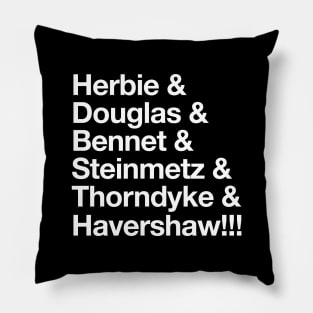 Herbie - Original “&” List (White on Black) Pillow