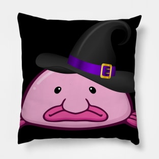 Quit Your Witchin Funny Blobfish Witch Halloween Pillow