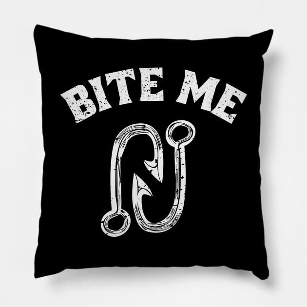 Bite Me Fishing Pillow by sunima