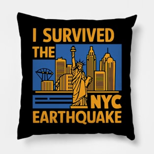 I Survived The NYC Earthquake v3 Pillow