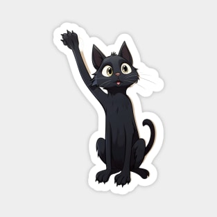 Black Cat hailing a taxi? Magnet