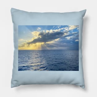 Sunset On the Caribbean Sea Pillow