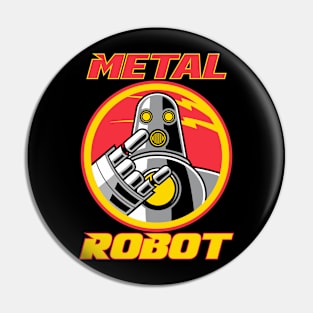 Metal Robot Logo Pin