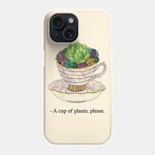 Cup of plants Phone Case