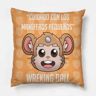 Wrecking Ball chibi OW (Spanish) Pillow