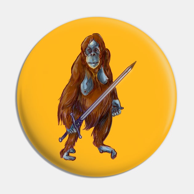 Orangutan with sword Pin by CeaV