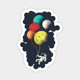 Pickleball Player Astronaut Space Lover Magnet