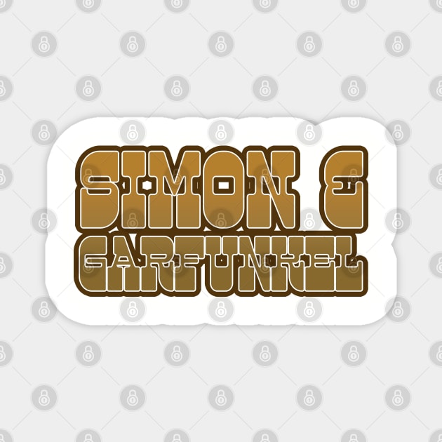 Simon & Garfunkel Retro Typography Design Magnet by CultOfRomance