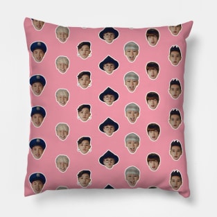 Block B pattern - pink Pillow