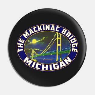 Mackinac Island Bridge Michigan Vintage Pin