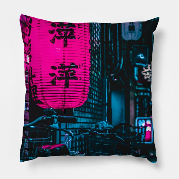 Retrowave Pillow by TheVintageChaosCo.