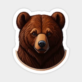 Grizzly Bear Portrait Magnet