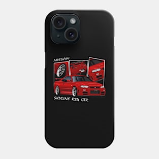 Nissan Skyline GTR R34, JDM Car Phone Case