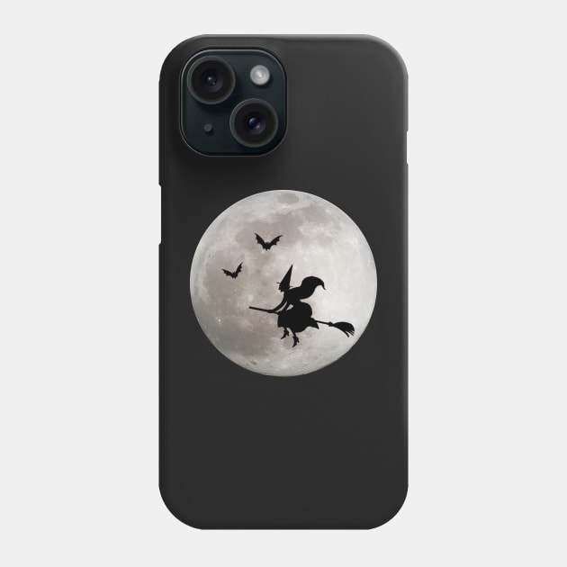 Halloween Full Moon Spooky Witch Phone Case by Blue Planet Boutique