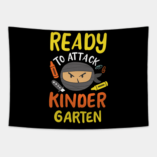 Ready To Attack Kindergarten Cute Ninja Tapestry