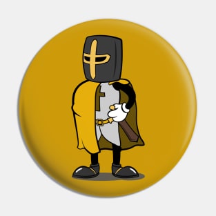 Teutonic Knight Cartoon (Player 4 colors, yellow) Pin