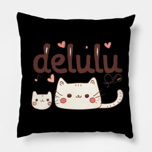 Delulu Kawaii Cats Pillow