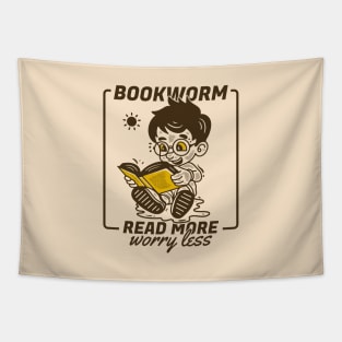 Bookworm, read more worry less Tapestry