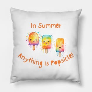 In Summer, Anything is Popsicle! Pillow