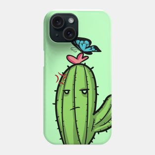 cute cactus and butterfly Phone Case