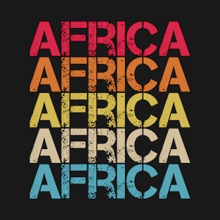 Africa Retro Vintage Distressed Country Souvenir Gift T-Shirt