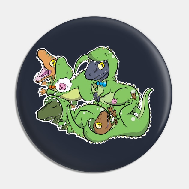 Tiny Raptor Squad Pin by Kareki