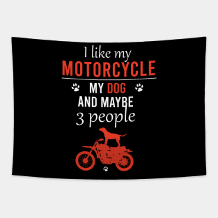 I like my motorcycle my dog and maybe 3 people Tapestry