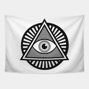 All-Seeing Illuminati Eye Symbol Tapestry