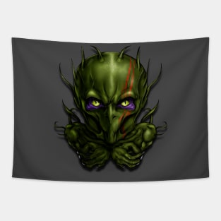 strange alien warrior Tapestry