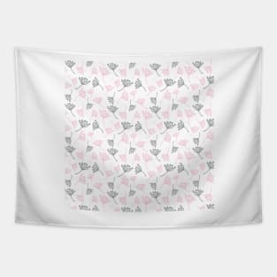 Grey and pink dandelion flowers Tapestry